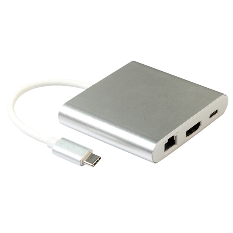 Usb C к Hdmi 4K Gigabit Ethernet Rj45 порт 3 1 Type адаптер сплиттер концентратор для Macbook Hdtv Chromebook