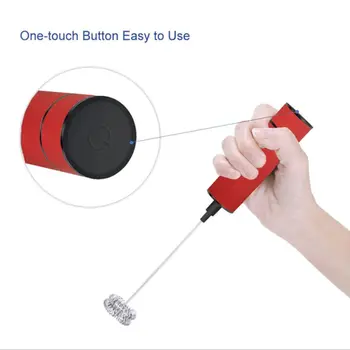 

Double Spring Whisk Head Electric Milk Frother Stainless Steel Handheld Milk Foamer Drink Mixer for Coffee Cappuccino