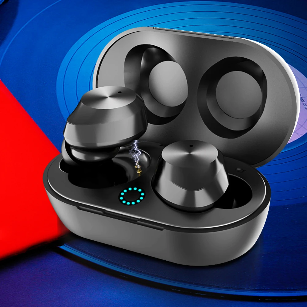 TWS-9 5,0 Беспроводные наушники с сенсорным управлением, двойные наушники Bluetooth, IPX5, водонепроницаемая гарнитура с зарядным устройством для телефона