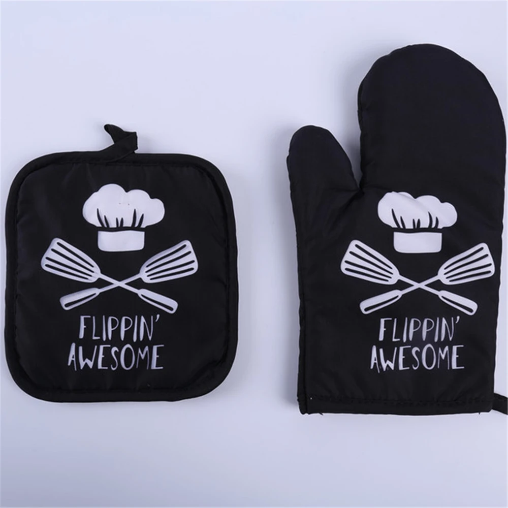 Kitchen Creative Cotton Microwave Oven Glove Household Cooking Insulation Pads Anti-scald Gloves Baking Heat-resistant Pot Pad