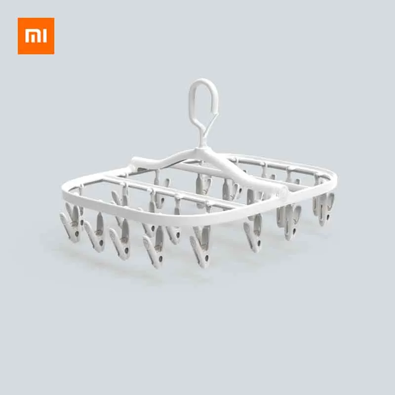 Xiaomi Youpin Quange складной многозажимный Сушильный Стеллаж портативный Сушилка для носков нижнее белье пластиковые прищепки для одежды