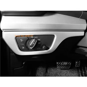 

Car Stick Styling ABS Chrome Front Head Fog Light Switch Button Trim Frame Lamp Part 1pcs For Audi Q5 2018 2019 2020