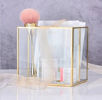 

Europe Metal Makeup Brush Storage Tube Eyebrow Pencil Makeup Organizer Bead Crystal Jewelry Sundries Storage Box Dropshiping