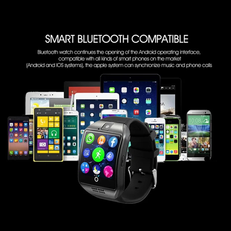 Wearable Devises future Watch Stride meter Touch Screen Camera Bluetooth Fitness Bracelet Compatible TF Card Android Running