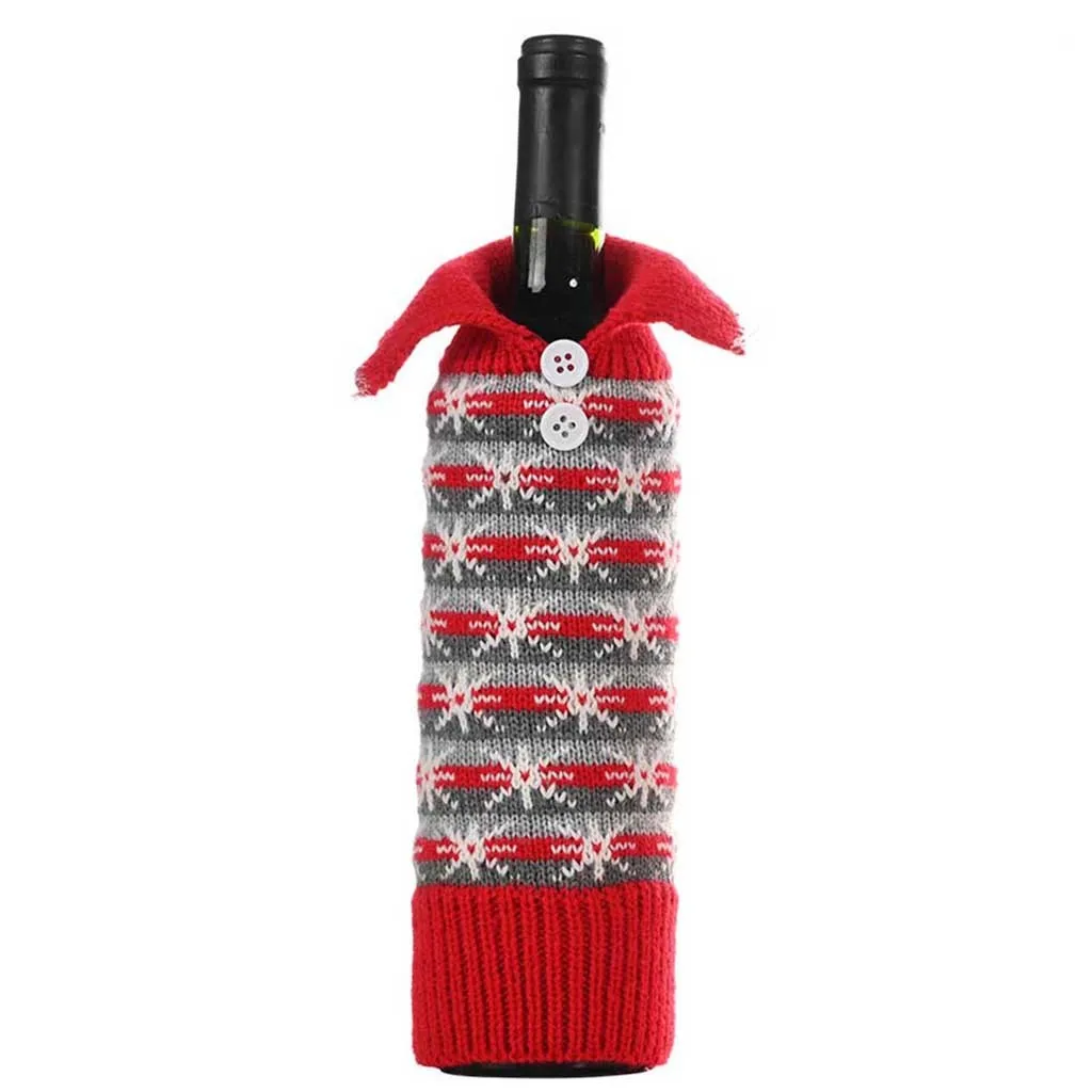 Merry Christmas Santa Wine чехол для бутылки рождественские праздничные вечерние украшения для стола рождественские украшения для подарков для дома# T2