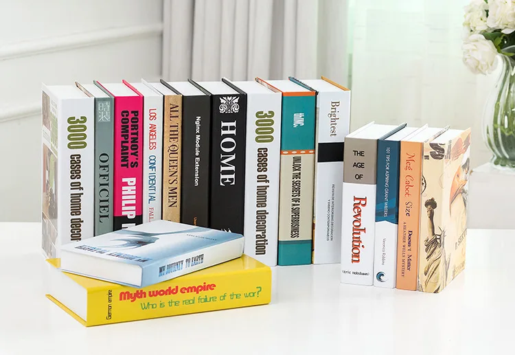 Поддельные книжные Имитационные книжные украшения, современный минималистичный декор, английские мягкие реквизиты, Книжная модель, прямые продажи