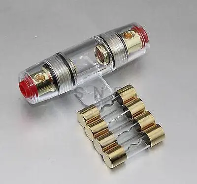 

2pcs 4 / 8 GAUGE AGU FUSE HOLDER GOLD PLATED CAR AUDIO ACCESSORIES SKFH105