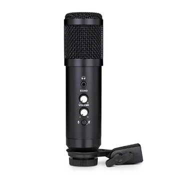 

FFYY-Professional USB Microphone BM800 Condenser Microphone With Ear Return Monitor Microphone Mute Reverb Computer Microphone M