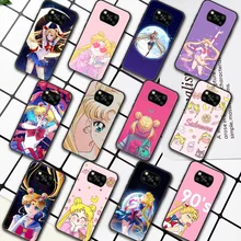 Sailor Moon Anime Phone Case For Xiaomi Mi 8 9 Note 10 A3 9T 10T 11 Poco x3 Lite Pro NFC Ultra black Coque Tpu Hoesjes Silicone