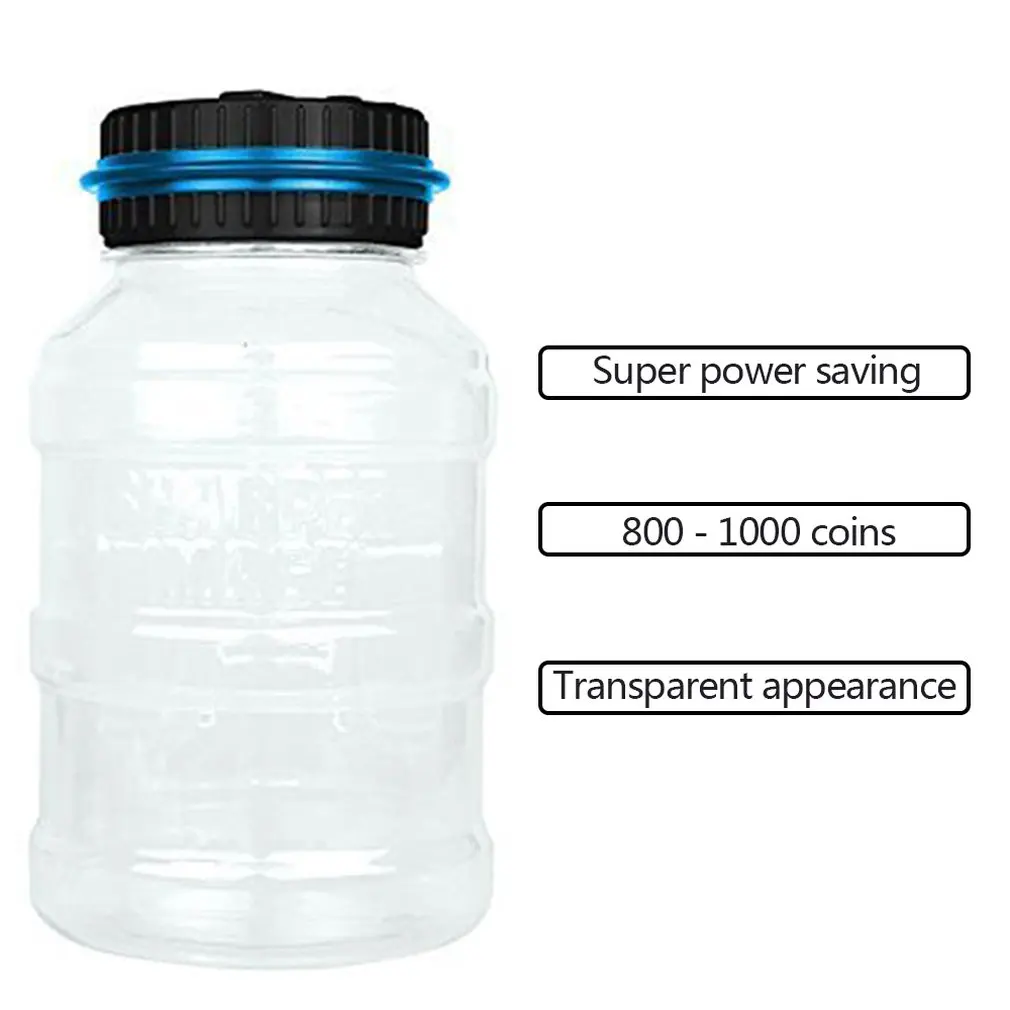 Electronic Counting Piggy Bank Euro Us Dollar Taiwan Dollar Renminbi Bucket Transparent Piggy Bank Full Of Ideas