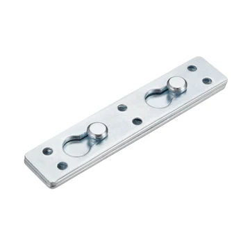 

uxcell No-Mortise Bed Rail Fittings Bracket Connector 12.3 x 2.6cm Silver Tone