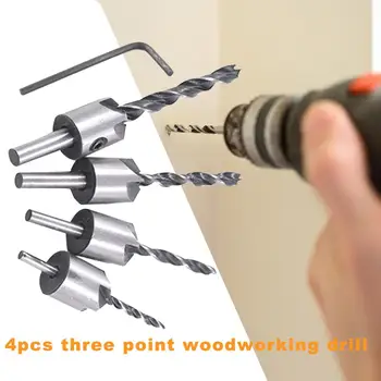 

4/7pcs 5 Edged DIY Hand Drill Twist Drill Bit Mini High Speed Steel Bit Power Drilling Tool for Playing Plastic Wood Soft