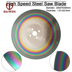 Lame de scie circulaire en acier rapide, disque de coupe 10 ''/11''/12 ''pour Tube en acier inoxydable/aluminium/cuivre épaisseur 1.2/1.6/2mm 