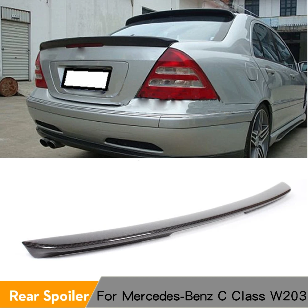 Fur Mercedes Benz W203 2001 2006 C200 C240 C320 C55 Amg C Klasse Carbon Fiber Hinten Stamm Spoiler Boot Lip Flugel Spoilers Wings Aliexpress