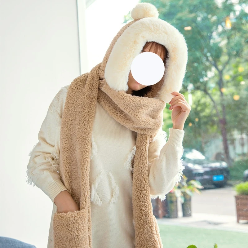 Fluffy scarf and gloves Clearance