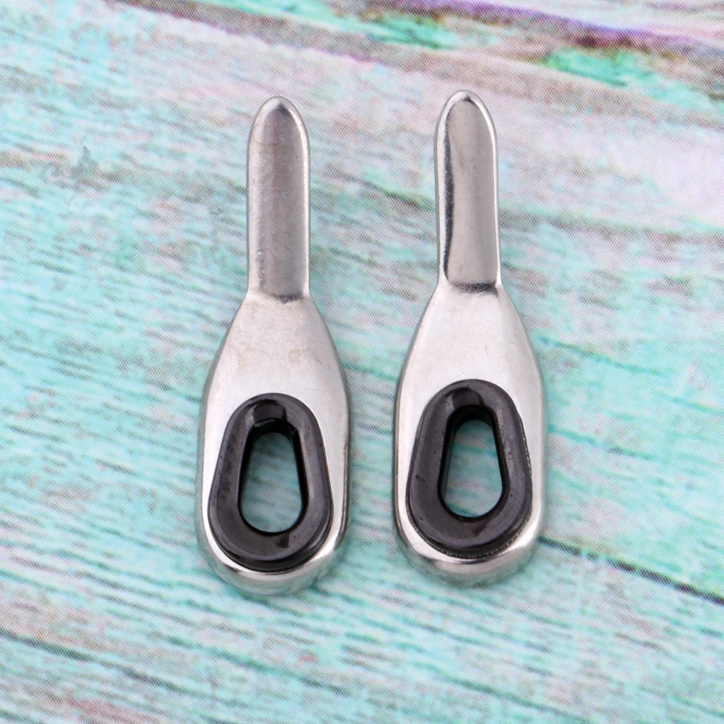 2pcs Stainless Steel Ceramics Bait Casting Rod Guides, Fishing Rod Guides Tips Eye Ring Set for Rod Building Repair