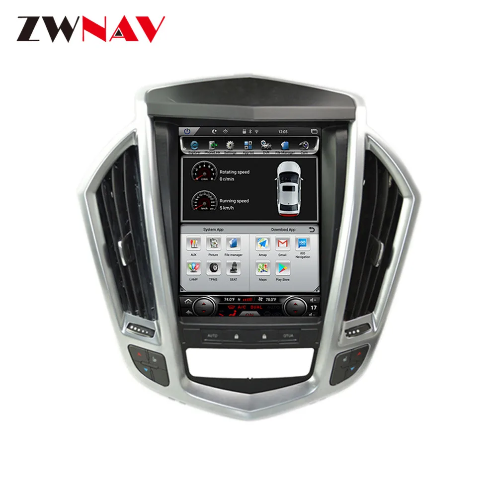 Android 8.1 Tesla style Car GPS Navigation For Cadillac SRX 2009-2012 headunit auto stereo Multimedia player radio tape recorder