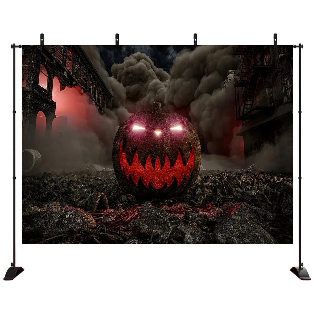 

Halloween Backdrop Dark misty sky background Horror Pumpkin Photography Photo Background Studio Prop