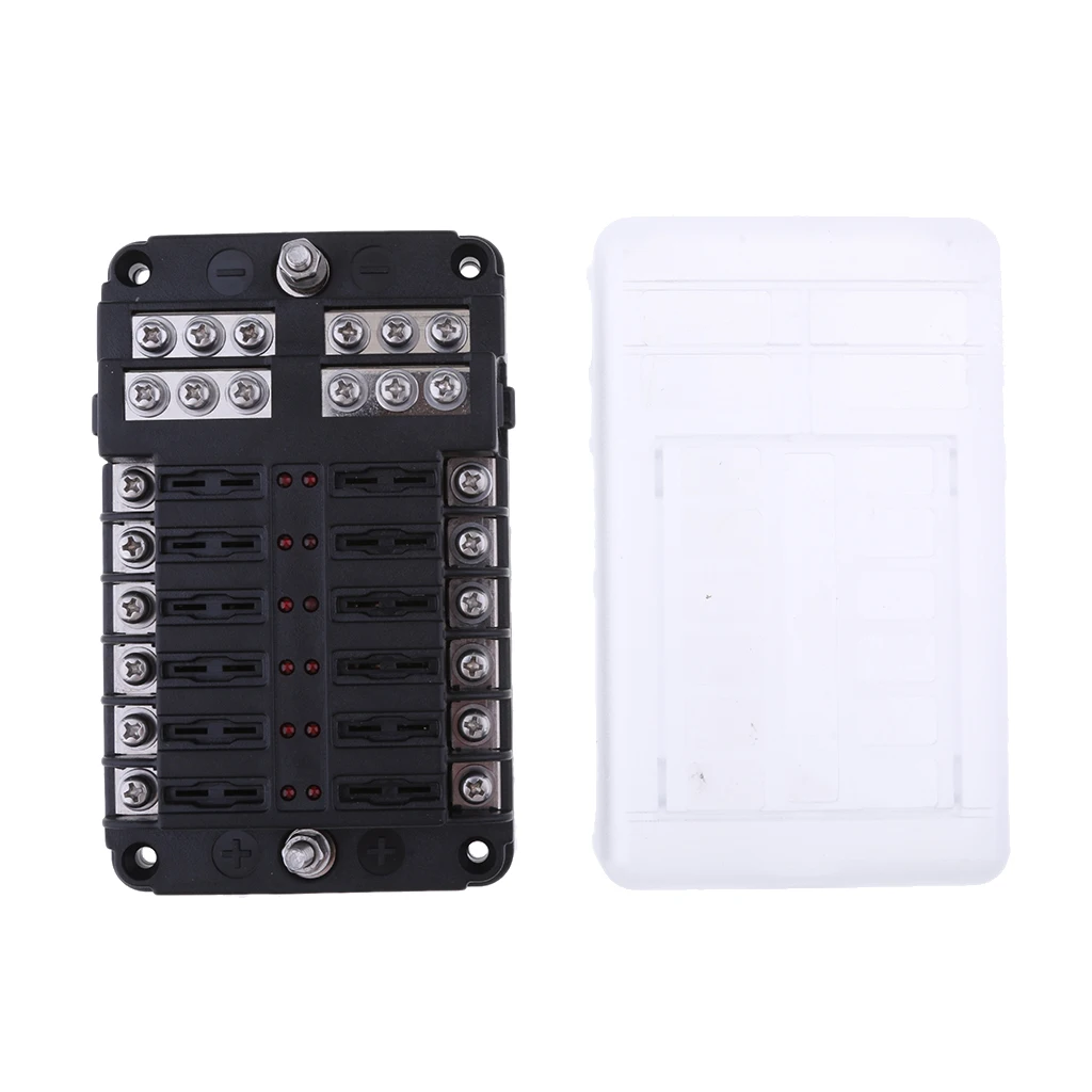12 способ предохранителей блок держатель светодиодный индикатор защиты для автомобиля морской