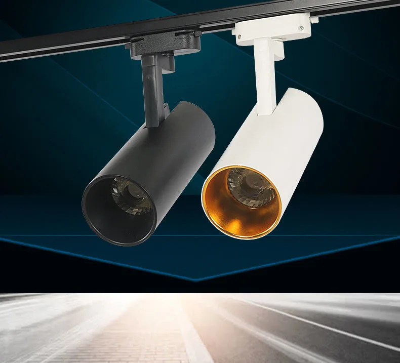 Fanlive 20 шт./лот Cob новый трек свет Вт 20 Вт 30 Вт COB Rail Light Spotlight AC85-265V трек огни современный потолок дома деко трек