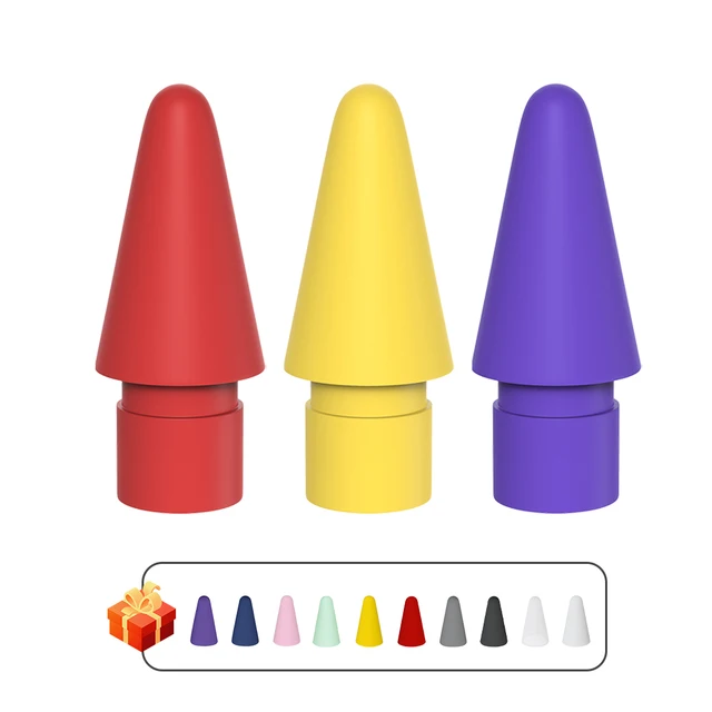 For Apple Pencil Tip Spare Nib Replacement Tip For Apple Pencil 1st 2nd Generation For Punta Apple Pencil 2nd Nib Stylus Pen Tip Red Yellow Purple