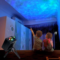 Sarok led aurora céu estrelado lâmpada de projeção colorido controle remoto sonhador rotativo romântico usb padrão de água luz da noite