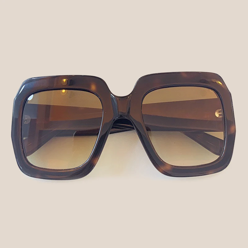 No.2 Sunglasses Негабаритных солнцезащитных очков женские роскошные брендовые большие оправы градиентные солнцезащитные очки винтажные UV400 - Цвет линз: No.2 Sunglasses
