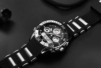 

Mens Watches Top Luxury Brand Sport Watch Men Chronograph Waterproof Analog Quartz Wristwatch Male Clock