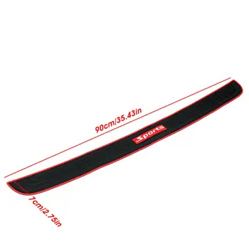 

Black & Red Door Sill Strip 1pcs 90cm Universal Car Auto Sill Protector