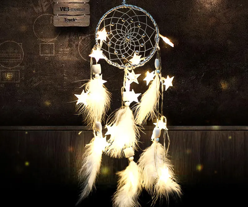 DIY material package stars dream catcher creative craft gift home pendant XR014