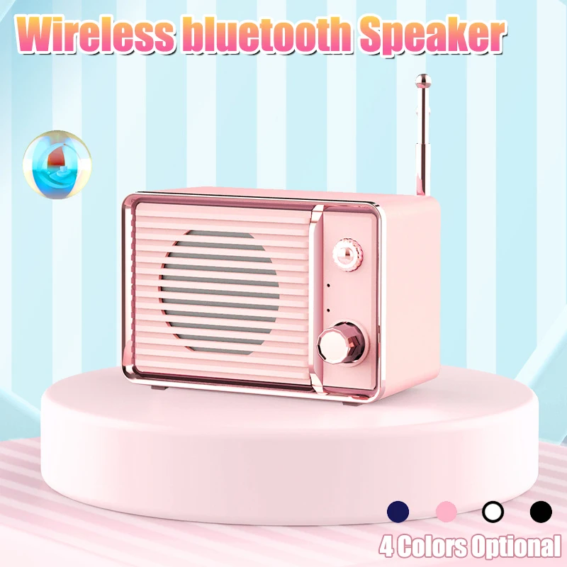 DW01 3D объемный Bluetooth 5,0 динамик мини ретро перезаряжаемый аудио портативный тяжелый бас путешествия открытый милый беспроводной USB динамик