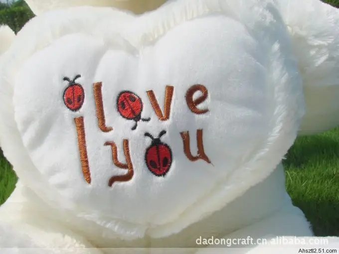 

Beetle Bear Holding Heart Big Bear LOVE Care Bear Plush Toy Teddy Bear Doll Little Bear Doll Gift