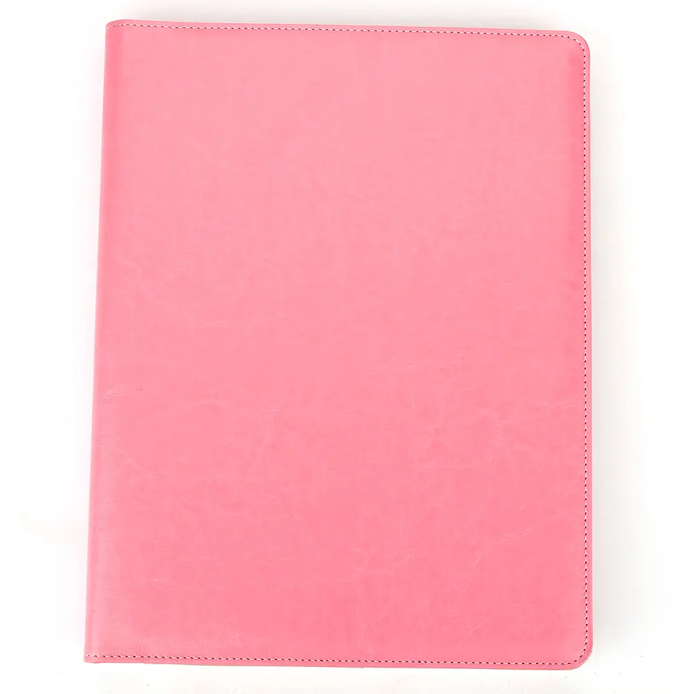 Pink Сумка для документов, папка для документов, папка для конференций, А4, калькулятор, Канцелярский чехол, PU многофункциональный портфель, бумага, школа - Цвет: Pink