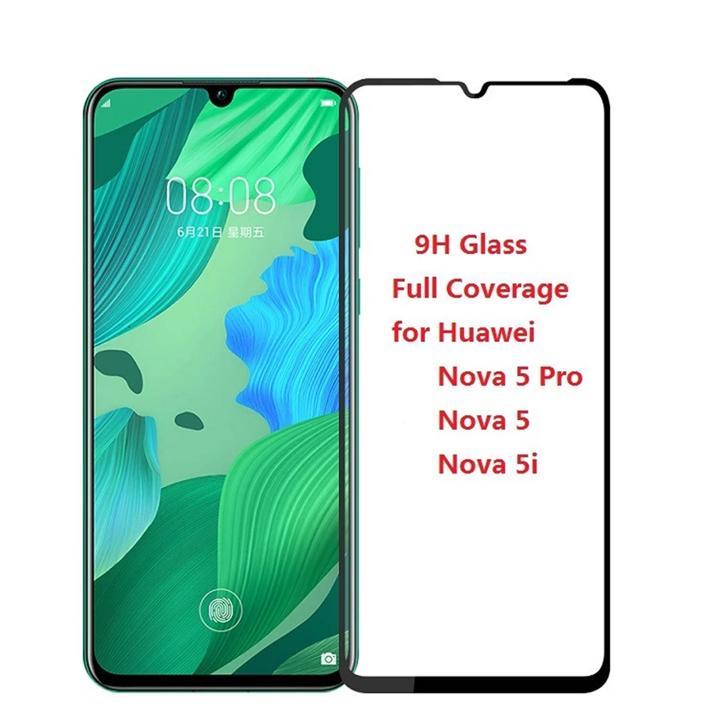 Закаленное стекло для huawei nova 5 pro 5t 5i защитная пленка 3e 3i 3 4e 4 экрана телефона на