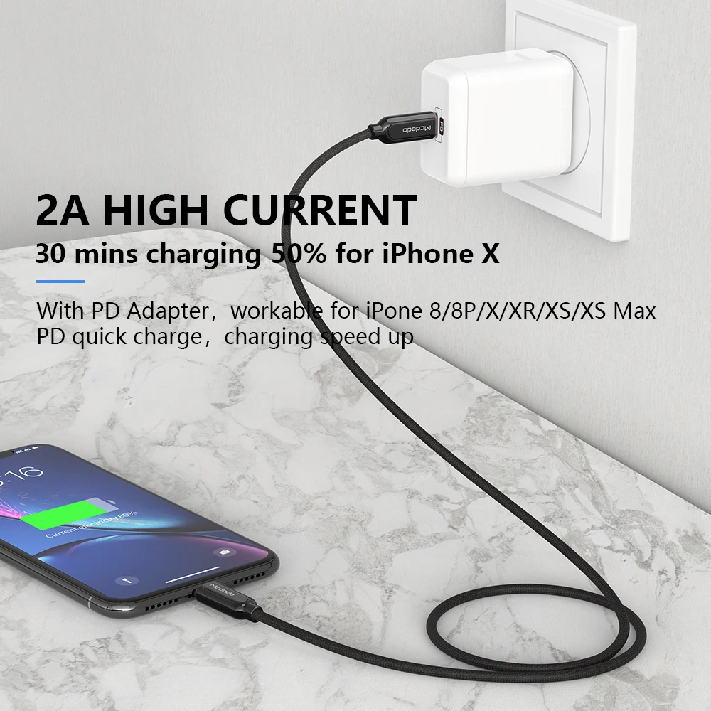 Mcdodo 36 Вт usb type C PD кабель для iPhone lightning X XR XS Max 8 Plus 11 Max Pro IOS13 Быстрая зарядка USB C кабель для передачи данных для Macbook