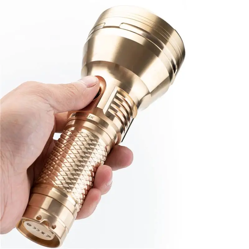 US $125.96 Astrolux FT03S SBT902 CopperBrass 4500lm 1428m UI LED Flashlight Powerful Flashlight for Searching Lantern Emergency Lamp