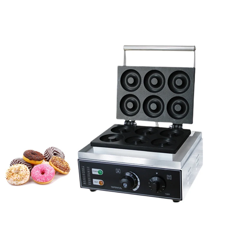 

DS-6A Commercial Donut Machine Stainless Steel 6-Grid Dessert Making 220V/110V Commercial Snack Machine