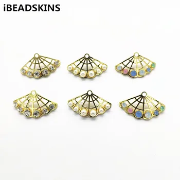 

New arrival! 17x28mm 50pcs Rhinestone Sector Shape Charm for Earrings parts,hand Made Earrings Findings Jewelry DIY