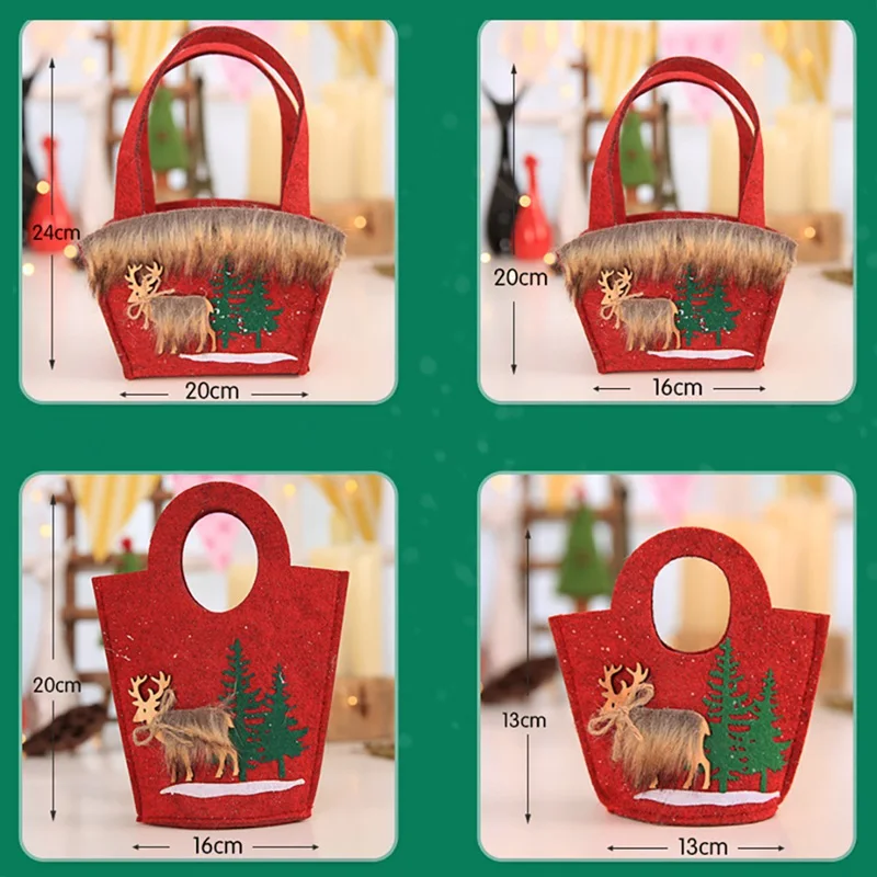 Рождественские конфеты Tote Рождественские снежинки нетканые конфеты мешок чулок Рождественская елка вечерние украшения дома аксессуары