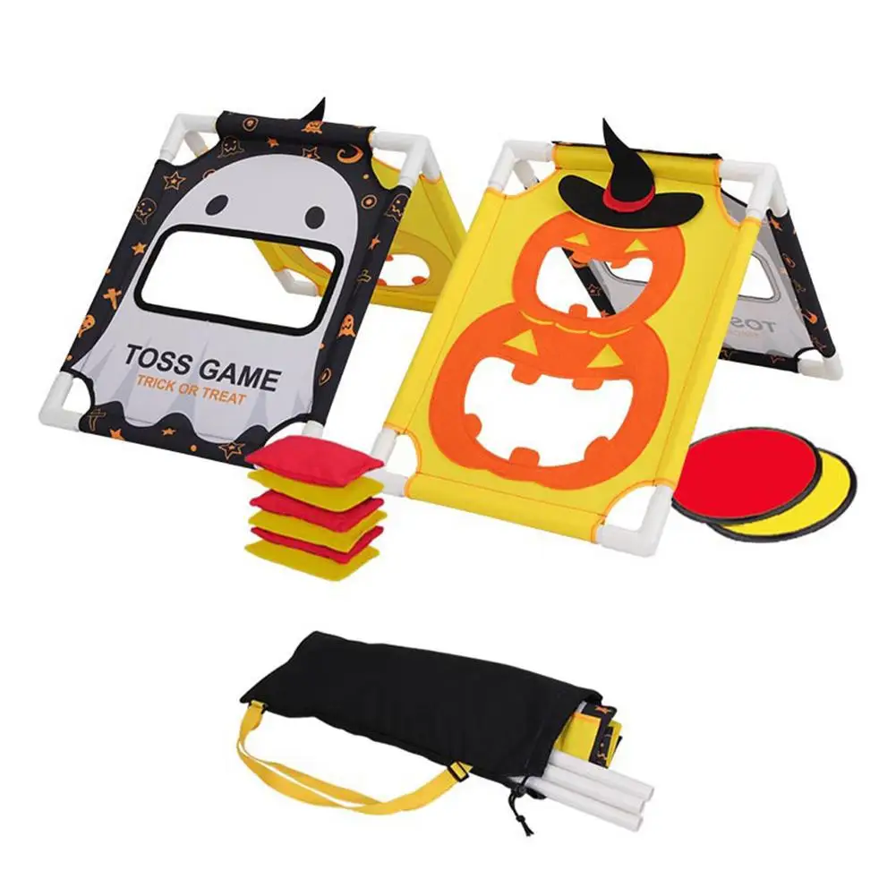 

Kids Cornhole Boards Toss Kit Corn Hole Outdoor Game With Weighted Bean Bags For Travel Camping Party Halloween Toy