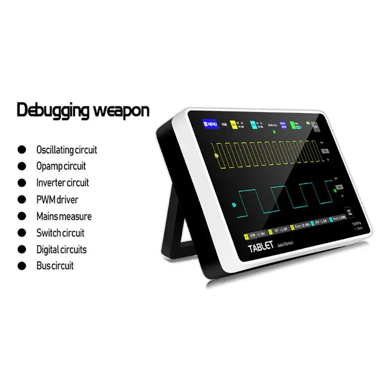 FNIRSI ADS 1013D Portable Digital Tablet Oscilloscope Dual Channel 100M Bandwidth 1GS Sampling Rate Touching Screen Oscilloscope