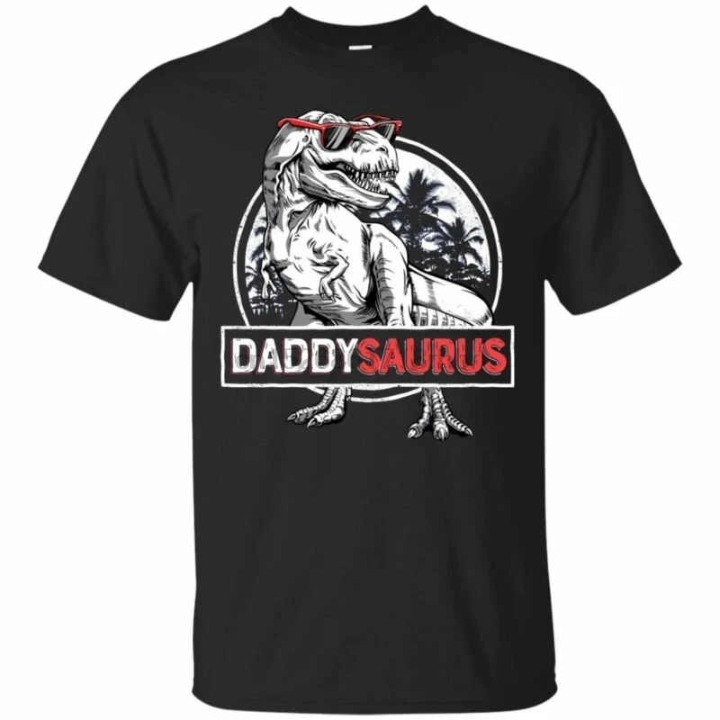 Daddysaurus Trex Daddy Saurus Dinosaur Men Dad Papa T-Shirt Unisex