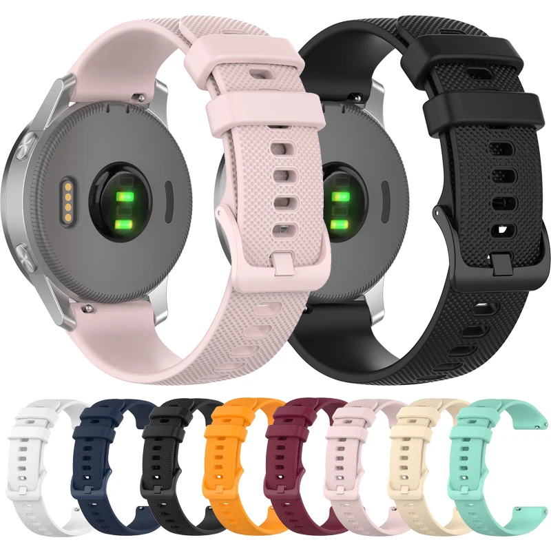 Cinturino Cinturino Orologio 18Mm Per Garmin Vivoactive 4S Sport Silicoe Wristband Per Garmin Vivoactive 3 4 Bracciale 22Mm 20Mm Cinturino