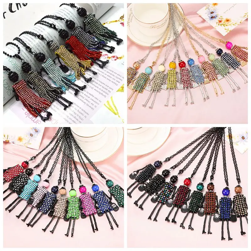 Promotions New Fashion Necklace Women Crystal Doll Necklace Statement Jewelry Gifts Best Friend Necklace Accessory NS111-002