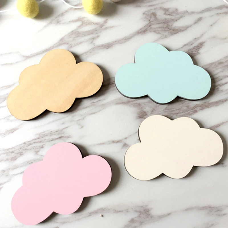 

Homhi Wall Decoration Hooks Children's Room Cloud-Shaped Star-Shaped Wooden Hooks Diy Decoration 3d Stickers Children's HGJ-010