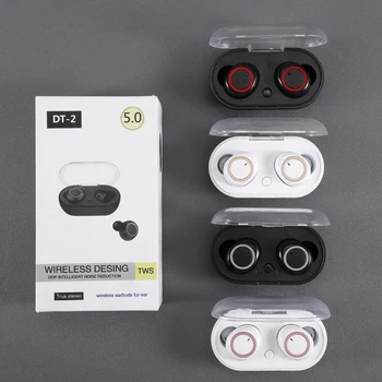 

DT-2 TWS Stereo Wireless Earbuds Bluetooth Headset Touch Control Earphone Earbud Handsfree With Microphone