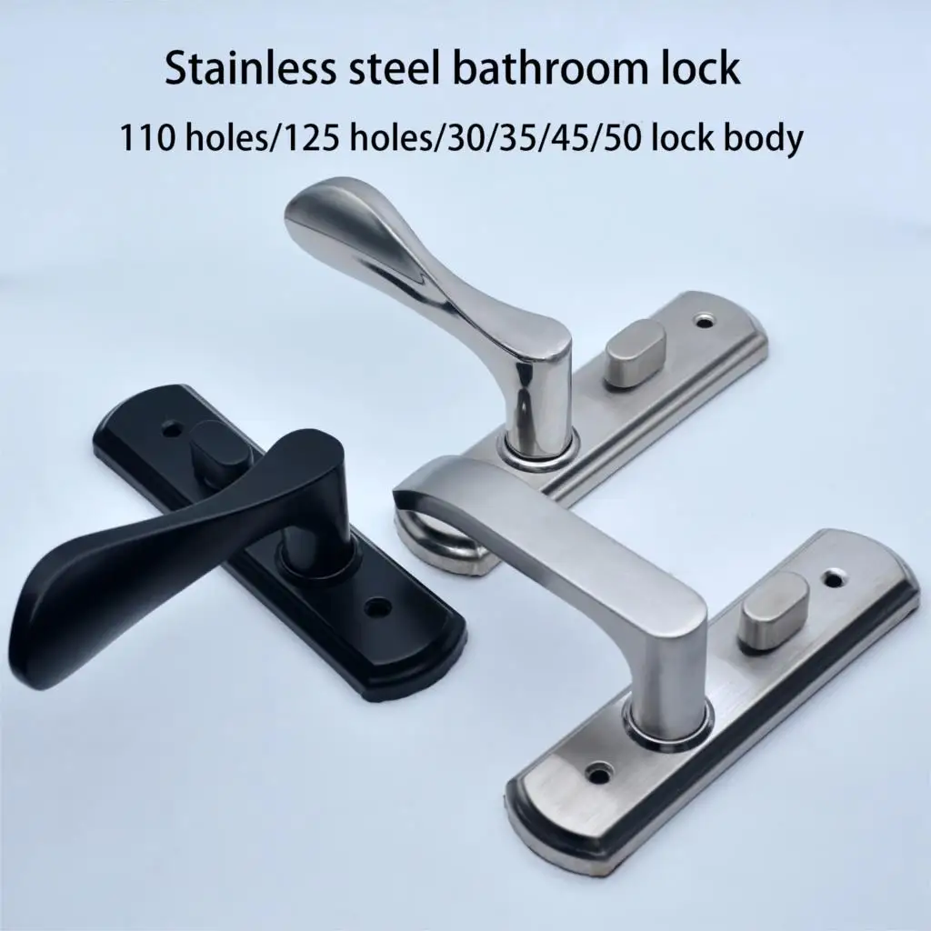 Generic 1 Set Durable Door Handle Lock Cylinder Front Back Lever Latch