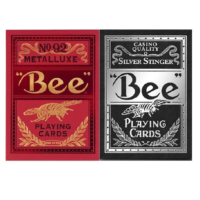 Bee Silver Stinger Playing Cards Uspcc Bicycle Metalluxe Deck 