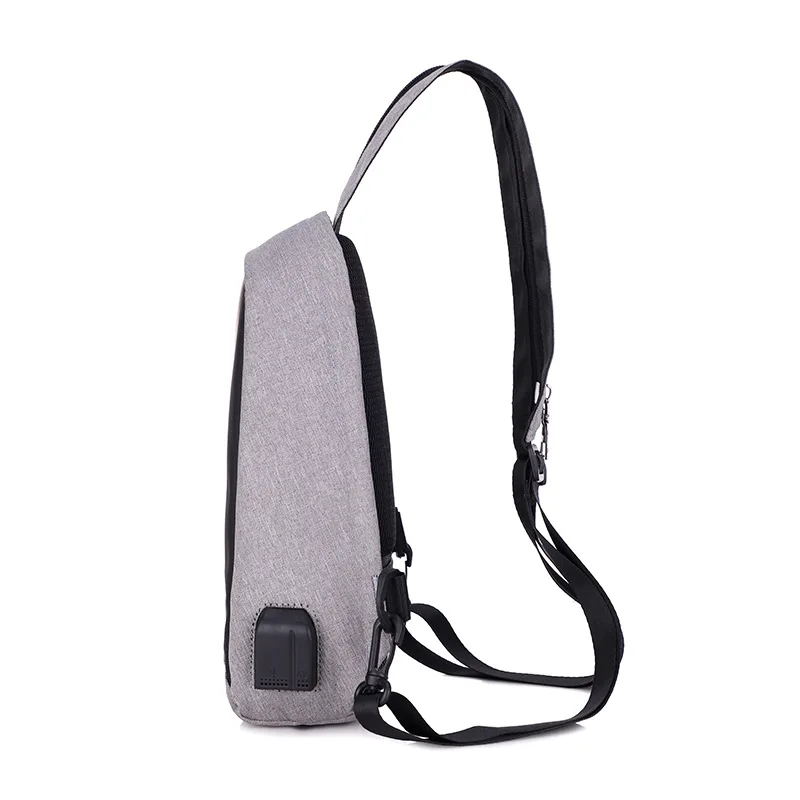

2019 Korean-style USB Charging Socket New Style Backpack Men And Women Sports Oxford Cloth Chest Pack Outdoor Oblique Bag