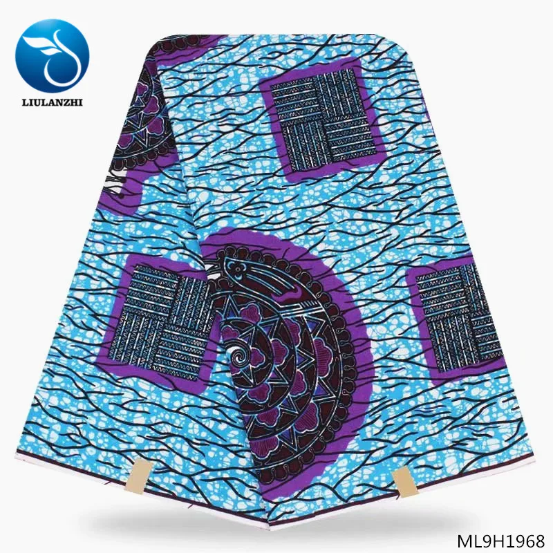LIULANZHI хлопок восковая ткань s высокое качество настоящая Анкара восковая ткань для платья 6yardsml9h1950-ml9h69